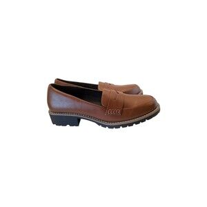 DV Dolce Vita Carley Brown Lug Sole Slip-On Loafers Women’s Size 8